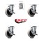 Service Caster 4 Inch Thermoplastic Wheel Top Plate Caster Set with Brakes SCC, 4PK SCC-05S410-TPRS-SLB-4 - alternate 1